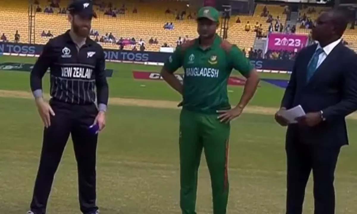 CWC 2023: New Zealand wins the toss and opts to field against Bangladesh