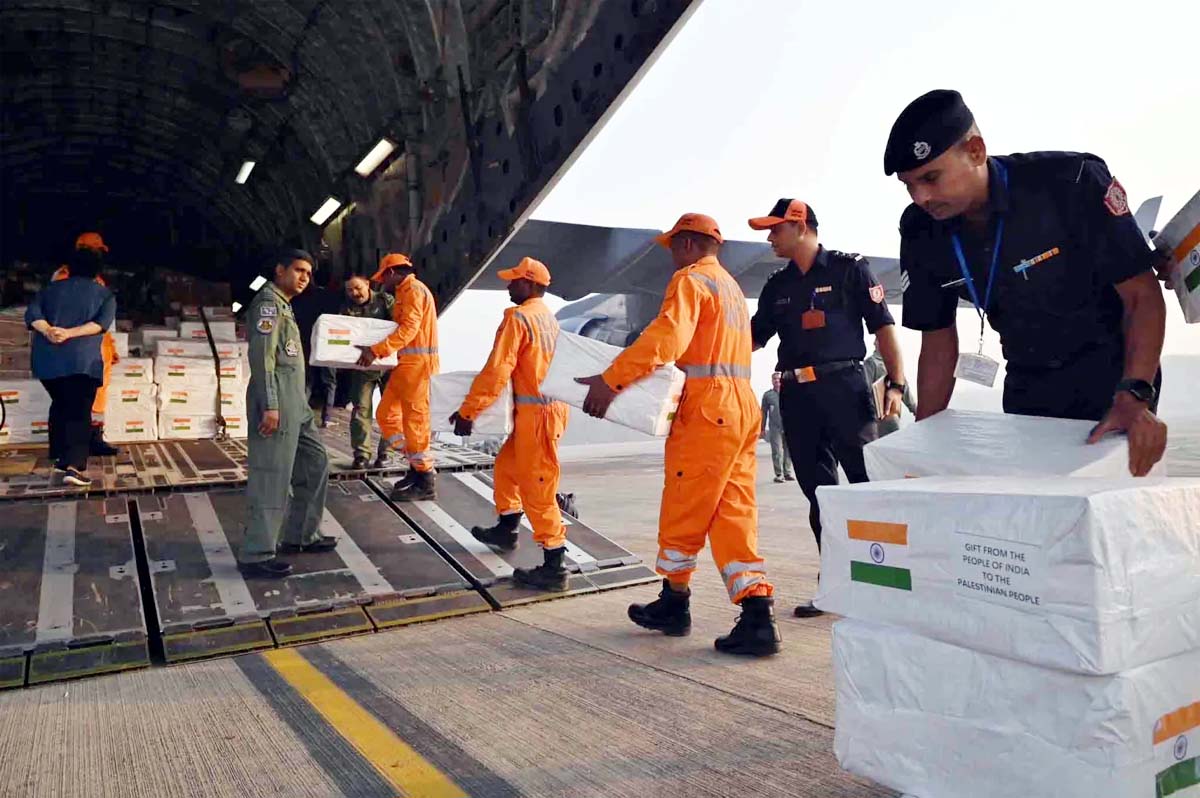 India sent relief material for the people of Palestine, watch video