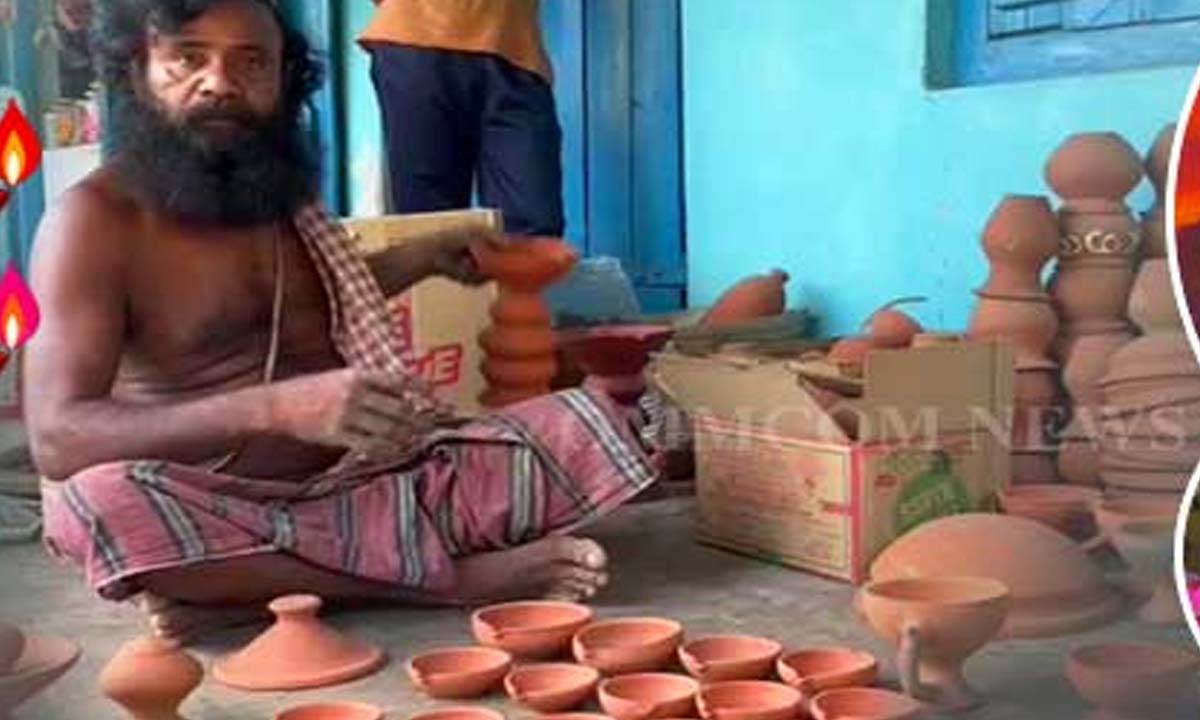 Nilgiri, potter, Balasore, traditional clay, potter, cheap fancy, electric light