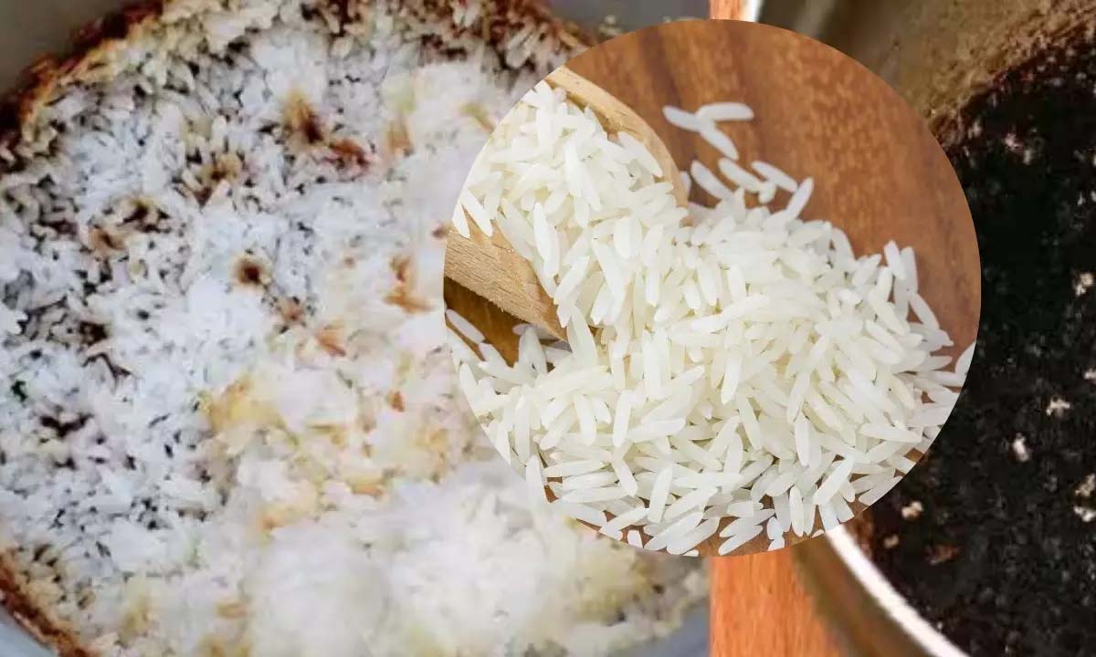 How to remove burning smell from cooked rice