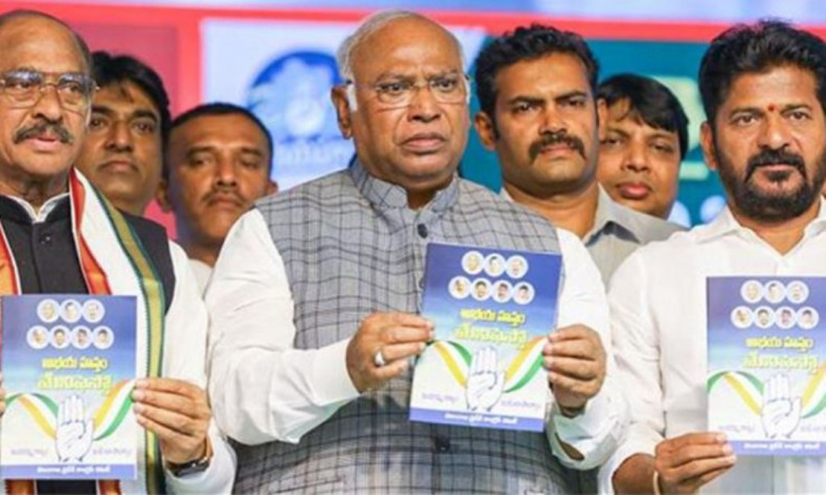 Telangana elections: Kharge releases Congress manifesto