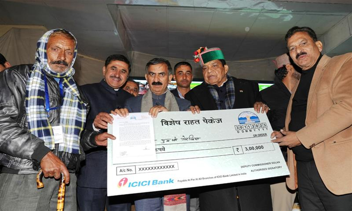 CM Sukhu distributed compensation of Rs 11.31 crore to the disaster affected.