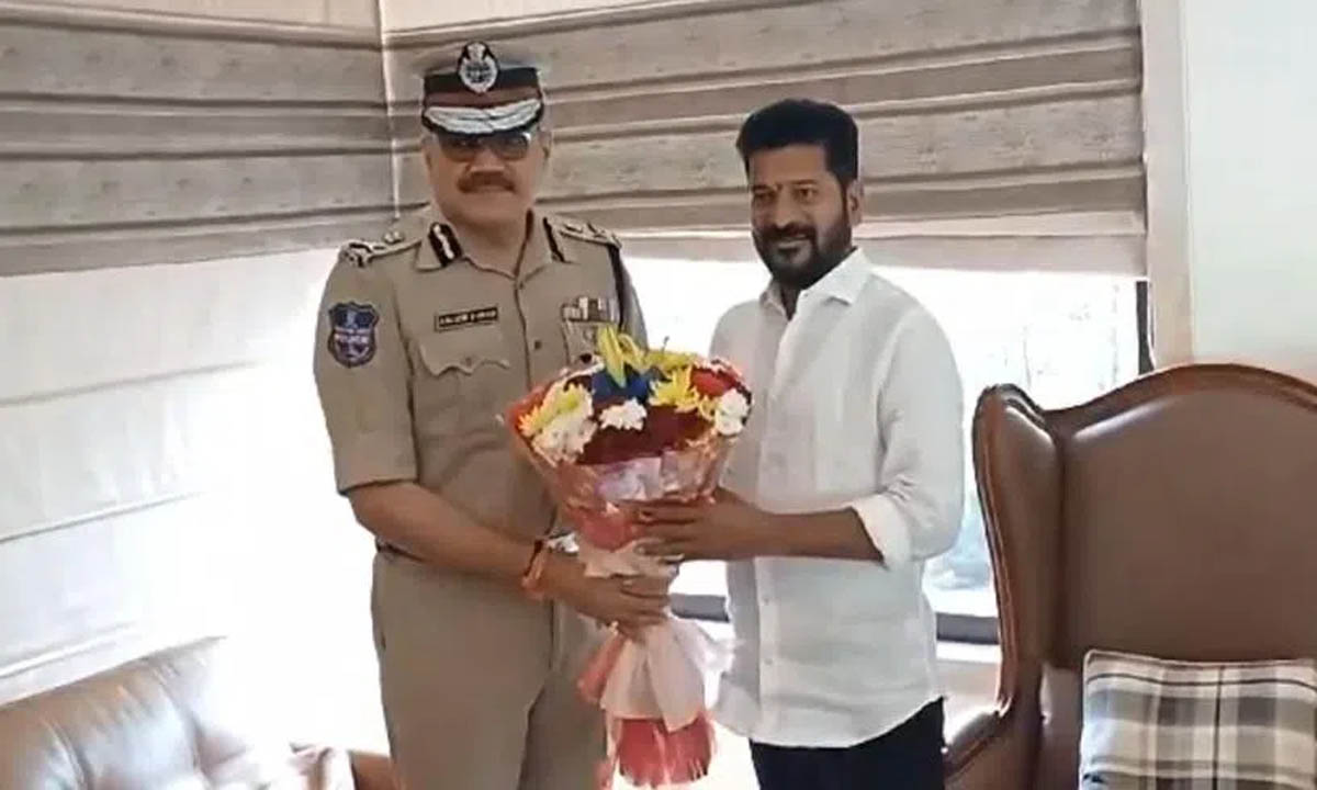 Telangana DGP meets TPCC President A Revanth Reddy