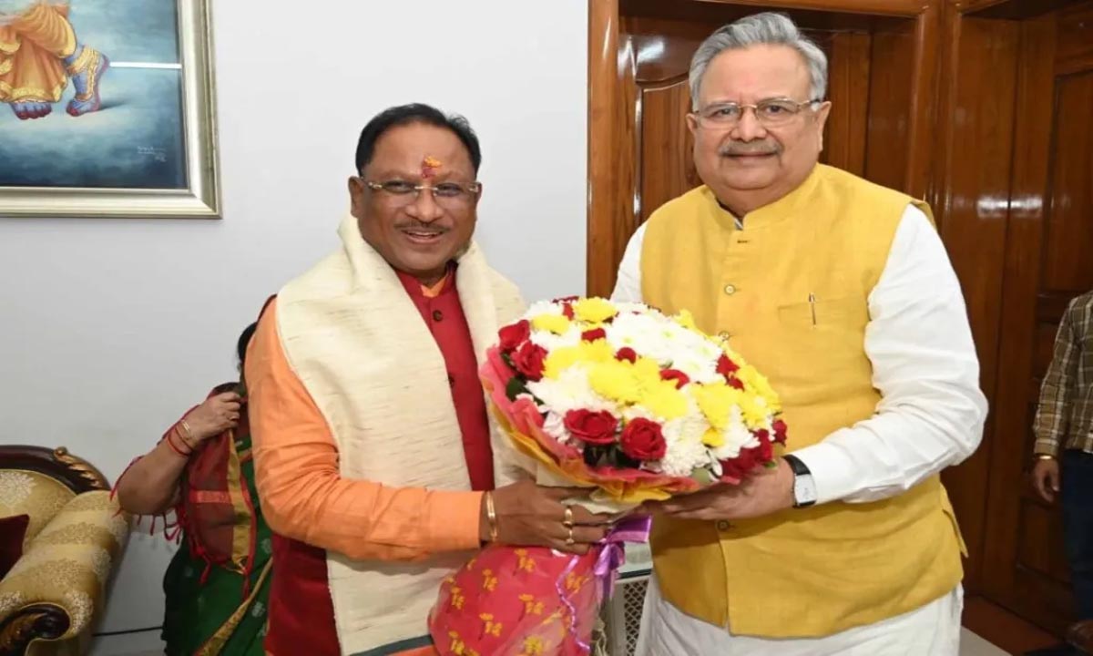 CM Sai congratulated Dr. Raman Singh on being elected Speaker of Chhattisgarh Assembly