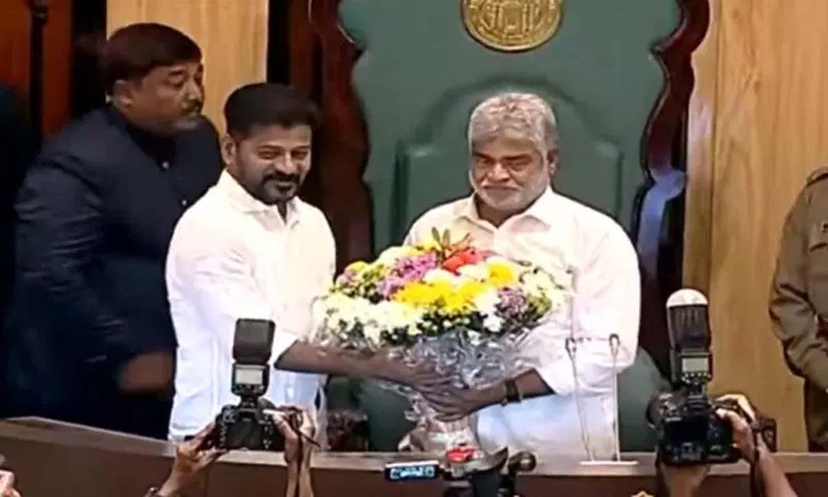 Gaddam Prasad Kumar of Congress unanimously elected Telangana Assembly Speaker
