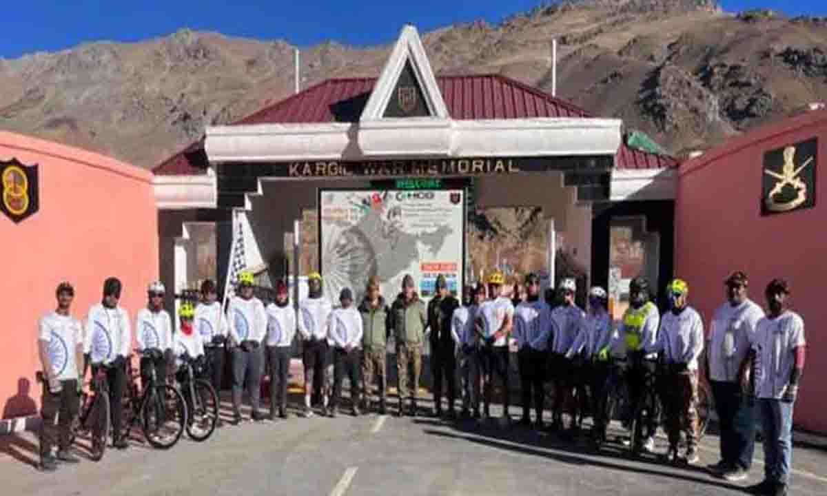 Cyclist group creates history, completes third consecutive Kargil to Kanyakumari expedition