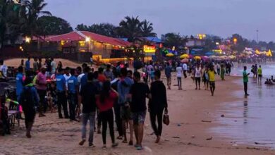 Panaji: Tourists are heading to the beaches of Goa to celebrate New Year