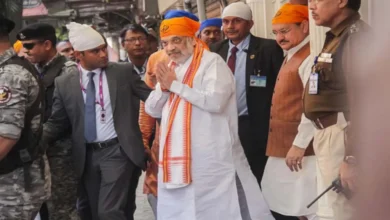 Calcutta: Union Home Minister Amit Shah and BJP President JP Nadda worshiped at Kalighat temple