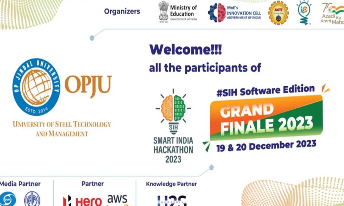 Grand finale of Smart India Hackathon-2023 to be organized at OP Jindal University from 19th December