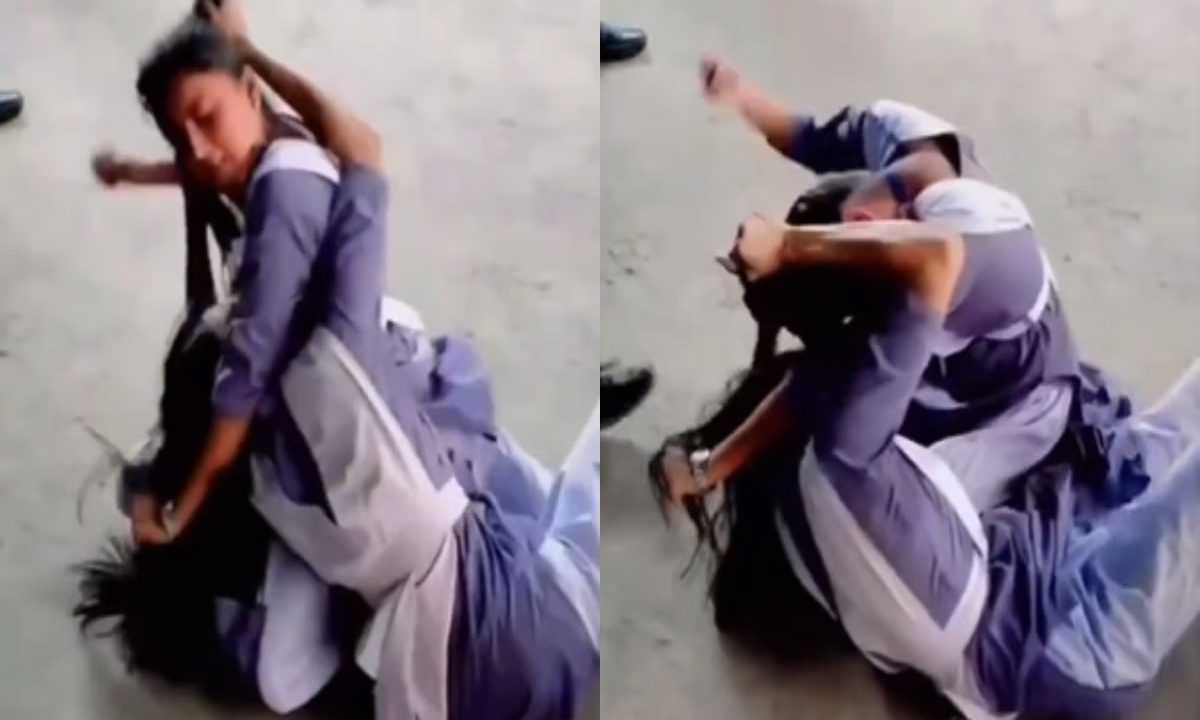 Video of fierce fight between school girls goes viral