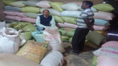 1000 bags of illegal paddy seized from grocery shop