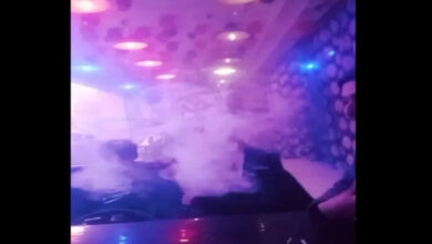 Minors smoking hookah in hookah bar, watch video