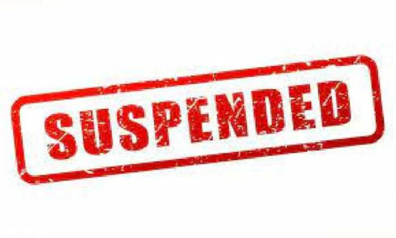 Negligent BEO suspended