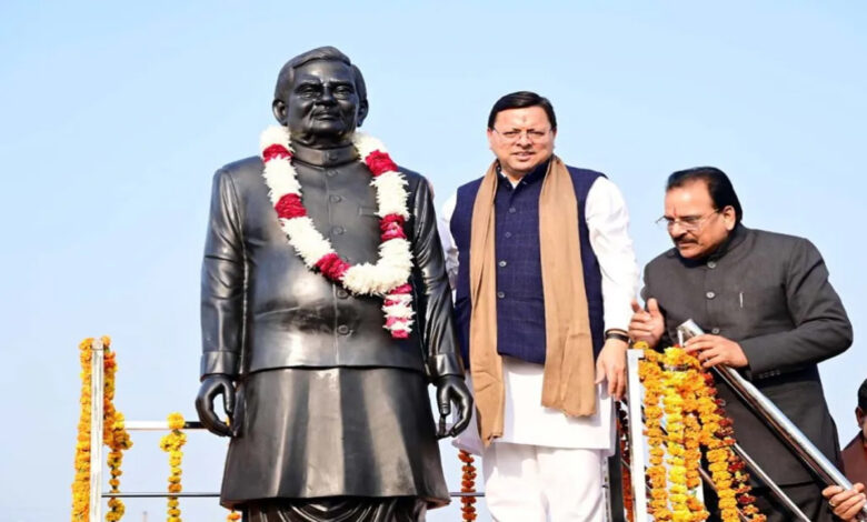 CM Dhami paid tribute to Atal Bihari Vajpayee