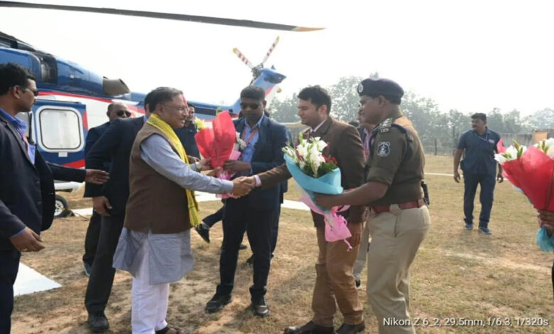 Chief Minister Vishnudev Sai reached Bhuiapani Helipad