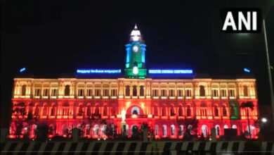 NewYear 2024: Greater Chennai Corporation building illuminated with colorful lights