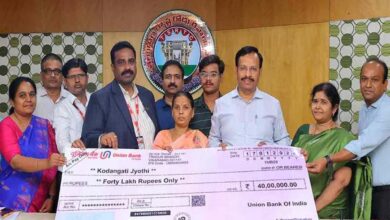 TSRTC provides assistance to family of deceased conductor, gives check of Rs 40 lakh