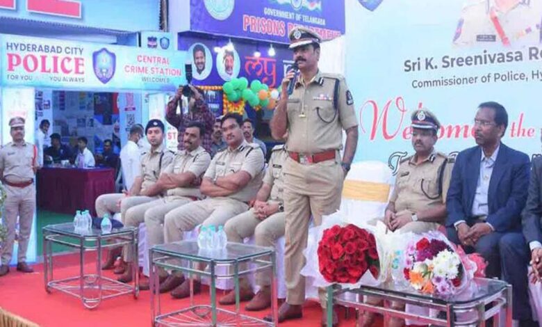 Hyderabad: CP Kothakota Srinivas Reddy unveils police stalls at the exhibition