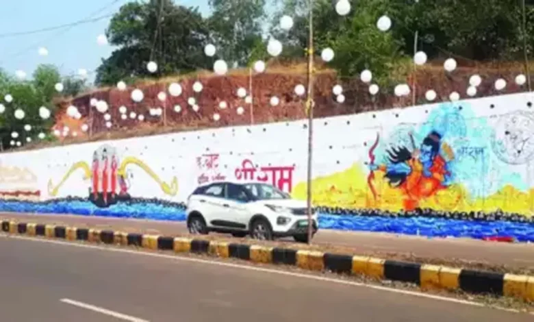 MARGAO: Huge crowd gathers at 'The Great Wall of Shri Ram' in Sanvordem