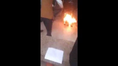 Farmer sets himself on fire outside SDM office, watch LIVE VIDEO