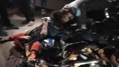 Fierce collision between 2 bikes, two including innocent girl dead