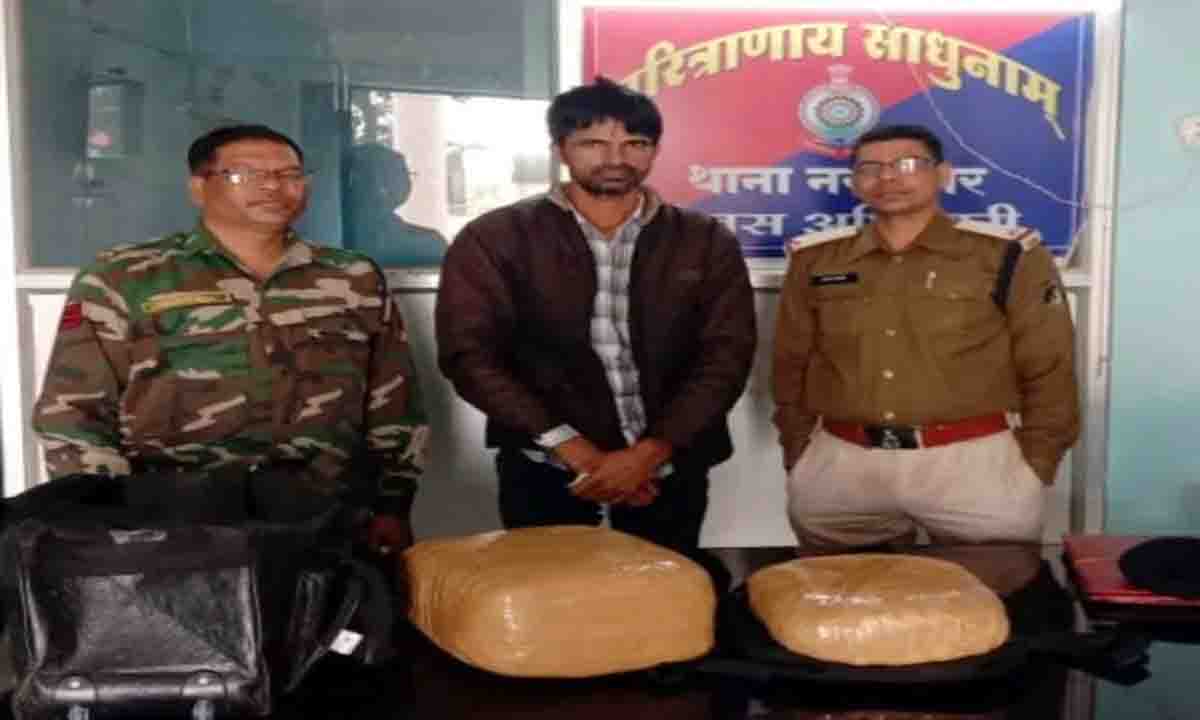 15 kg ganja seized from bus, one accused arrested