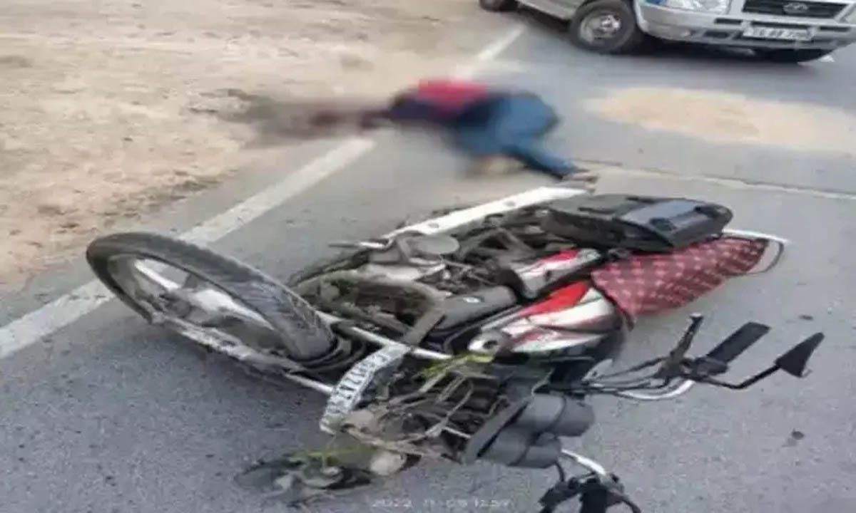 A speeding trolley crushed a young man riding a bike