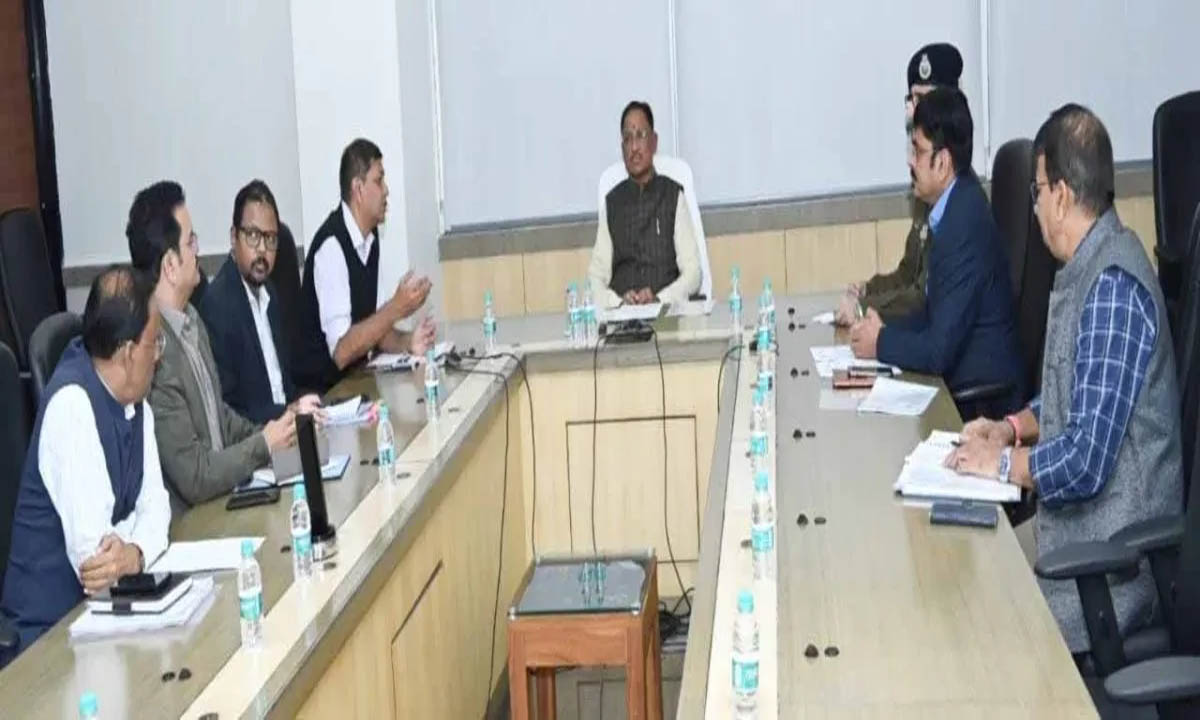 Chief Minister Vishnudev Sai taking high level meeting