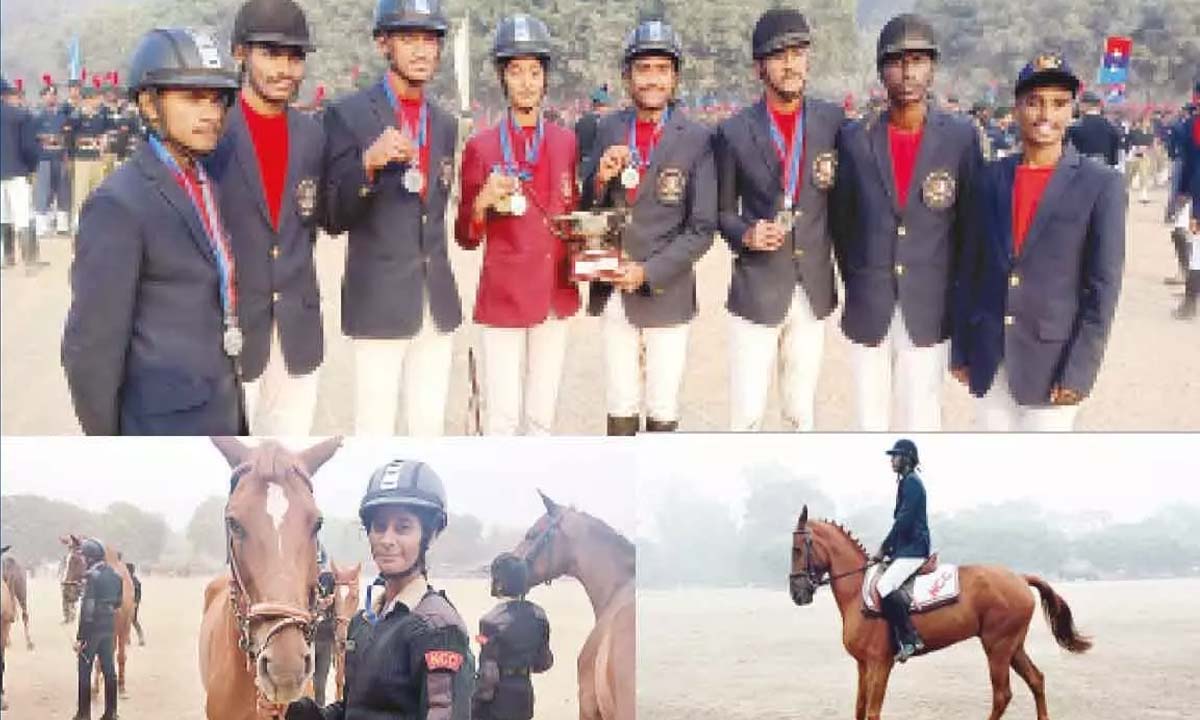 AP & TS NCC team shines at R-Day Horse Show Competition-2024