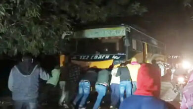 Picnic bus caught fire, school children and teachers were on board