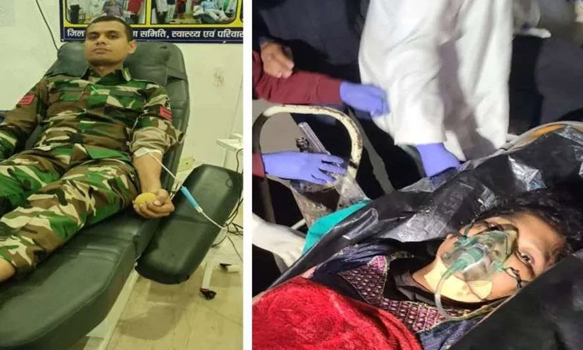 Soldier gave blood to injured female Naxalite, life was saved in time