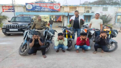 Crime registered against 4 stunt bikers and detained