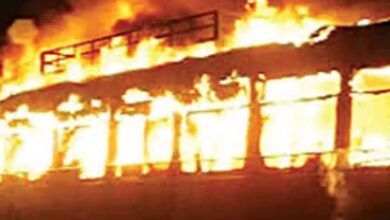 Two RTC buses gutted in fire