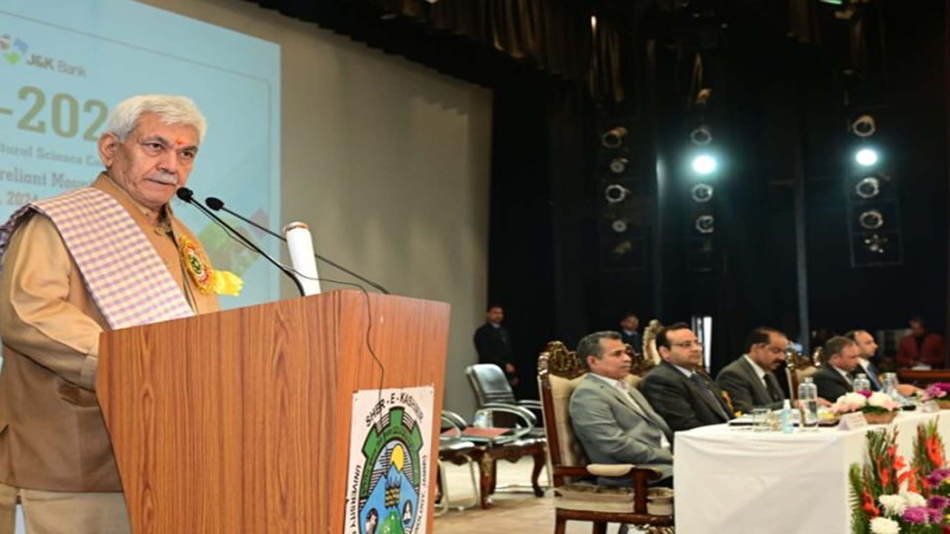 LG addresses the inaugural session of 6th J&K Agricultural Science Congress at SKUAST-J