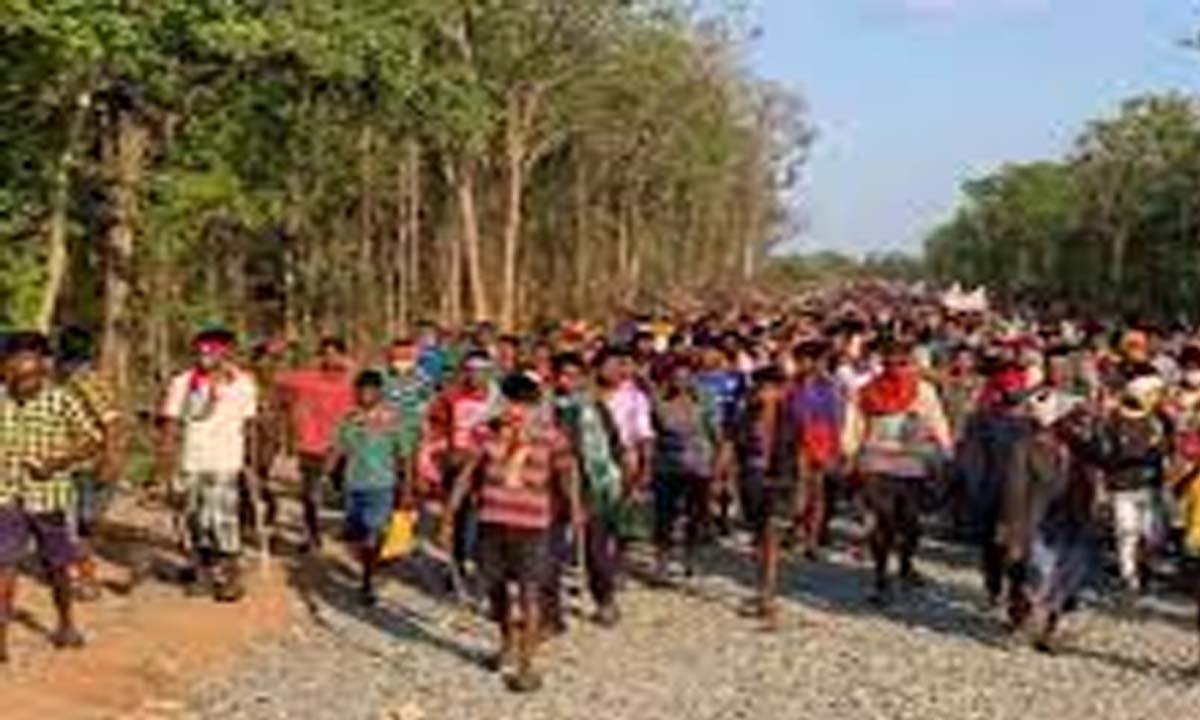 Local people of Lolim protested against permission to lease land.