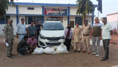 Ganja worth lakhs smuggled in luxury car, 3 smugglers arrested