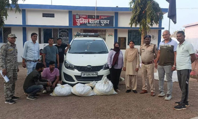 Ganja worth lakhs smuggled in luxury car, 3 smugglers arrested