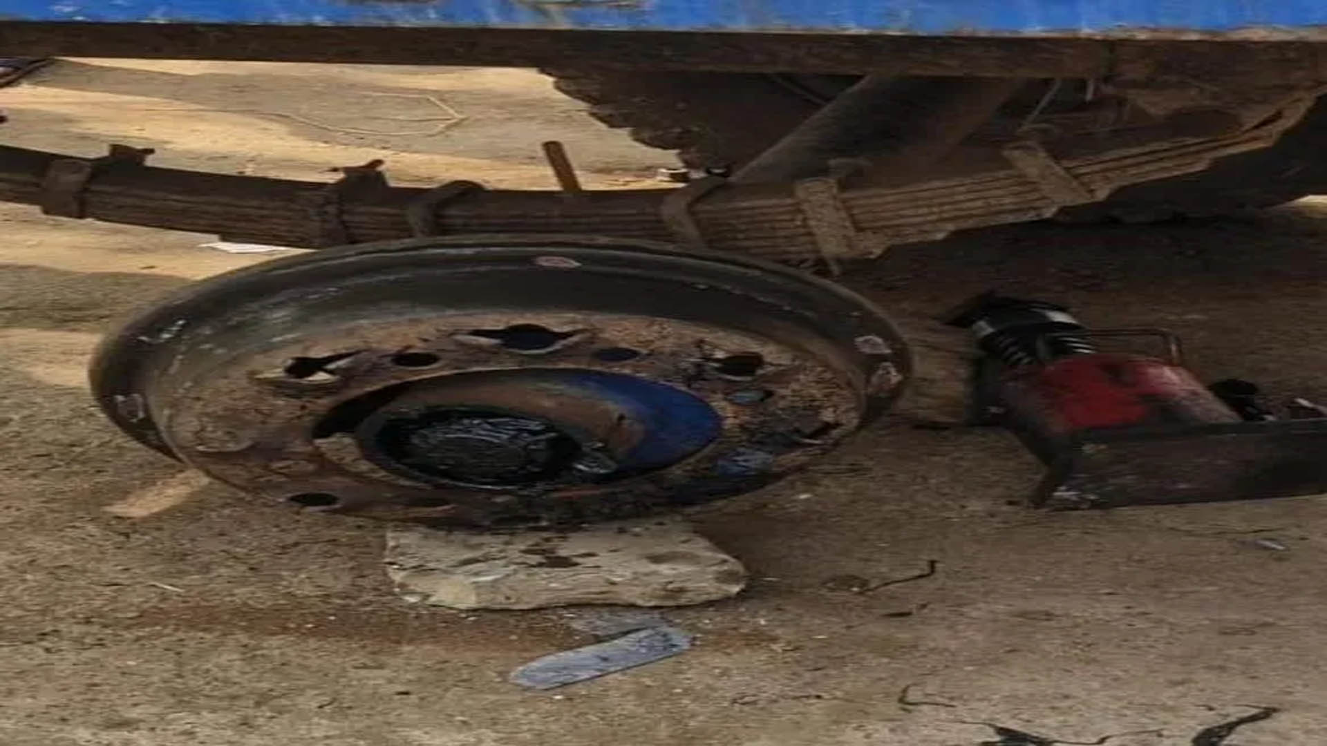 Death due to tire burst, youth jumped several feet high
