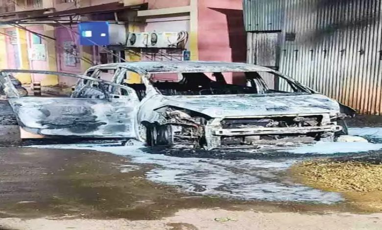 Car owner sets his own car on fire