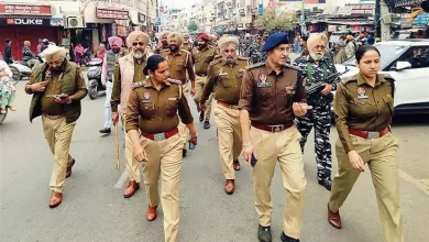 Lok Sabha elections: Police conducted flag march in sensitive areas of the city