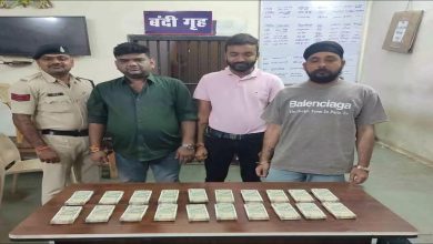 Three arrested with 10 lakh cash from Raipur, caught in toll naka