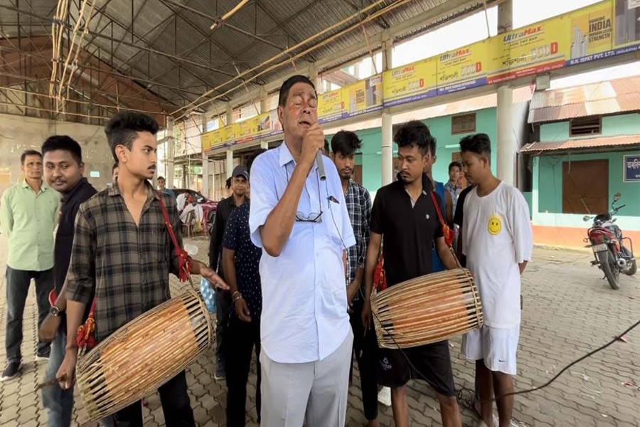 Barpeta Lok Sabha seat candidate sang Bihu songs in school