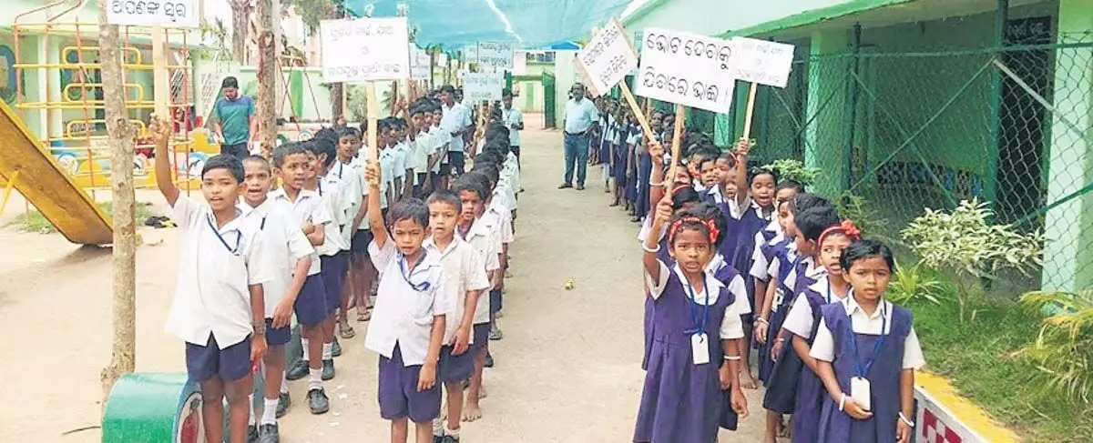 Students take out march to encourage voting in Odisha