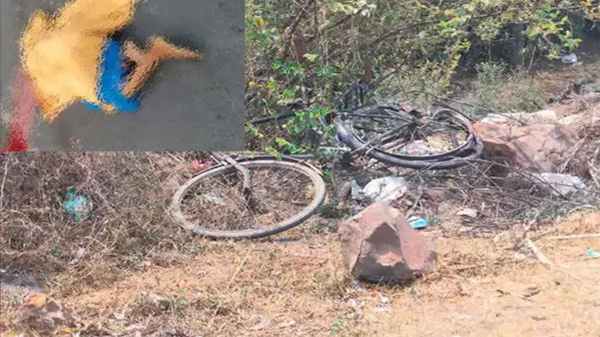 Bicycle crushed by speeding vehicle, wife dead and husband injured