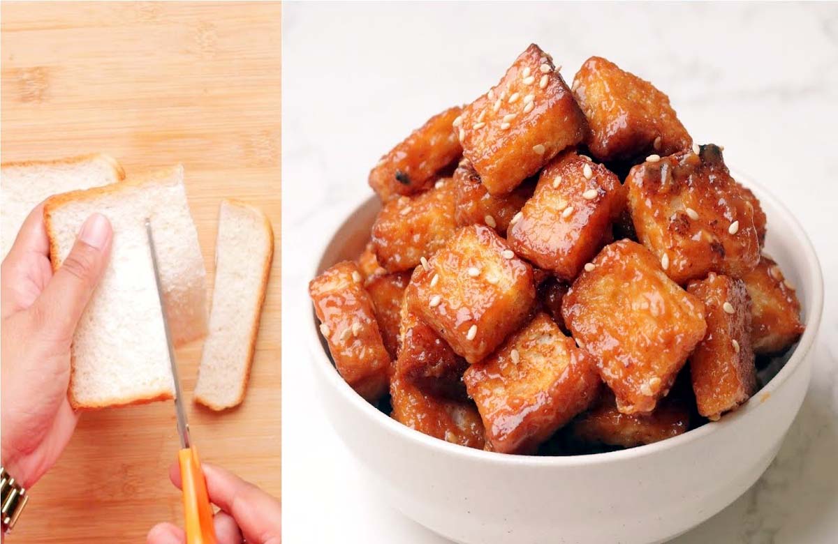 Make this delicious snack quickly from a corner of bread