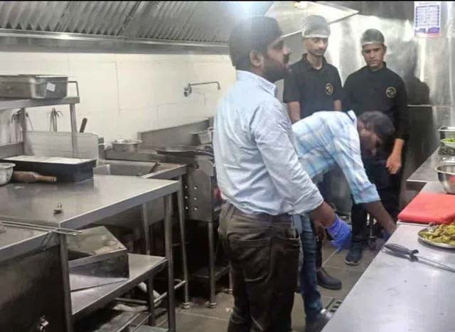 Hyderabad: Food safety team destroys spoiled items at China Bistro in Jubilee Hills