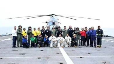 Andhra Pradesh: Navy bids farewell to UH-3H chopper at Dega, Vizag