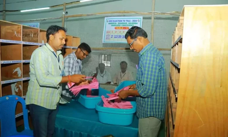 Telangana News: Counting of votes continues for Warangal-Khammam-Nalgonda graduate by-election