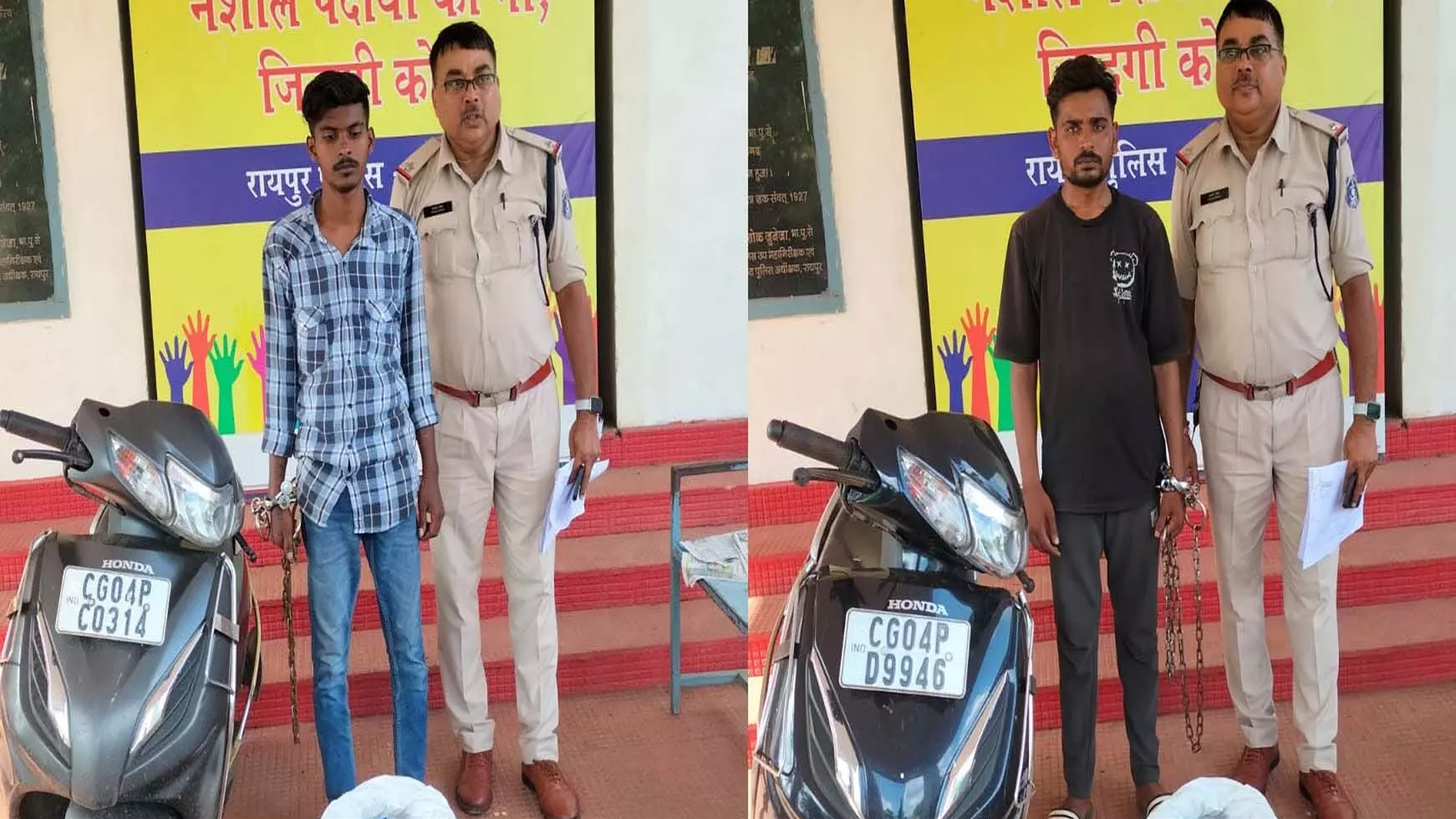 2 accused arrested for transporting liquor in Mandir Hasaud area
