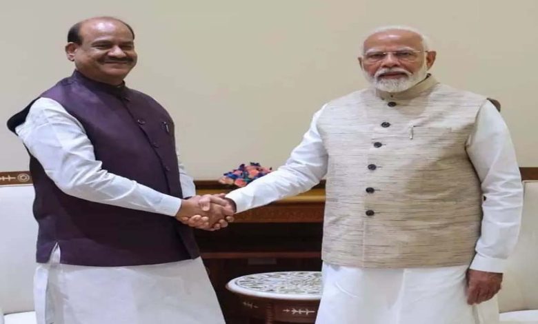 NDA speaker candidate Om Birla met PM Narendra Modi